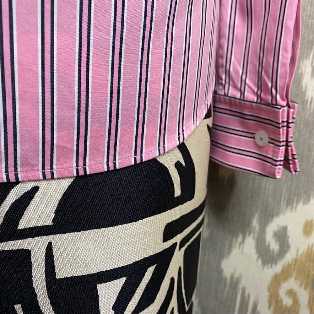 Ralph Lauren ~ Pink Shadow Stripe Polished Cotton Slim Fit Button Up Shirt - Picture 9 of 16